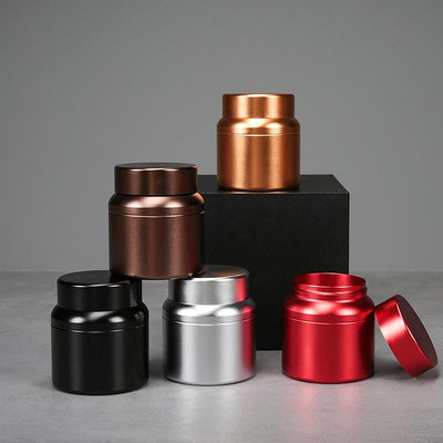 鋁合金茶葉罐裝茶罐密封儲存收納包裝盒茶盒便攜式迷你小鐵罐空盒