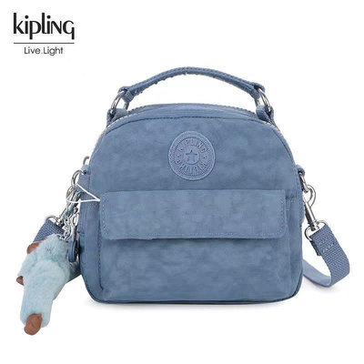 小Z代購#Kipling 猴子包 K08249 灰藍 牛仔藍 輕便 休閒 斜背肩背側背手提後背多用小款包 迷你號 另有小號