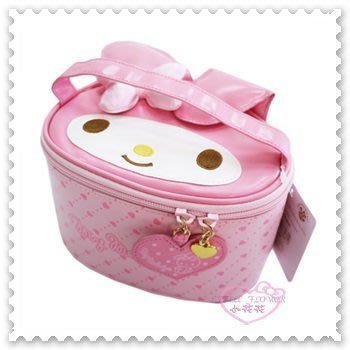 ♥小公主日本精品♥ 《Melody》美樂蒂 化妝箱 手提化妝箱 收納箱 外出箱 粉色 41012000