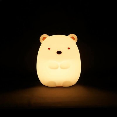 ˙ＴＯＭＡＴＯ生活雜鋪˙日本進口雜貨人氣療癒系角落生物白熊造型晚安LED小夜燈 電池式三段調節亮度 (預購)