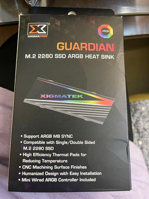 【Xigmatek富鈞】Guardian ARGB M.2 2280 SSD 散熱片
