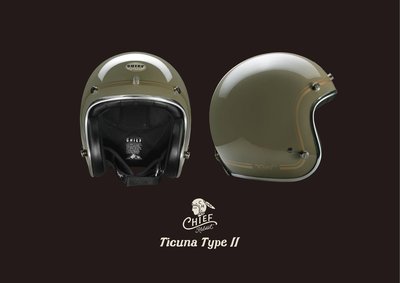 (I LOVE 樂多) Chief Helmet Ticuna系列 3/4 安全帽 (荒野綠)