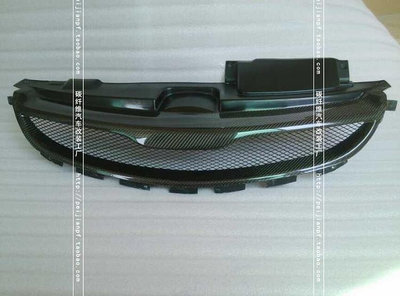 適用于現代朗動碳纖維中網Elantra改裝韓國版鬼面罩進氣格柵包圍--請議價