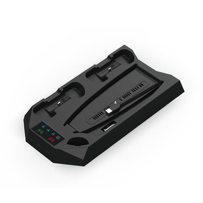 PS5主機散熱支架DE/UHD風扇底座 P5二合一游戲手柄直插充電散熱器