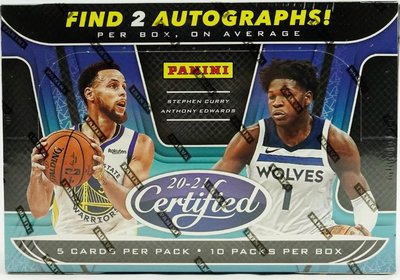 2020-21 NBA CERTIFIED BASKETBALL HOBBY BOX 籃球盒卡(全新未拆)