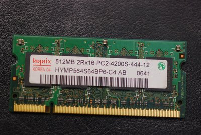 Hynix DDR2 PC2 4200S 512MB 記 憶 體 NB 雙面 筆 電