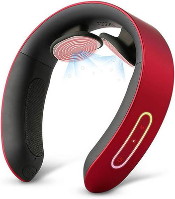 NIPLUX【日本代購】頸部按摩器 頸部放鬆 力量調節USB充電 - 紅