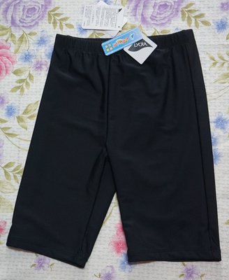KINI-台灣製L-XL-萊卡男泳褲-七分馬褲-極簡全黑素面款(全無字)-當兵可穿特價550元