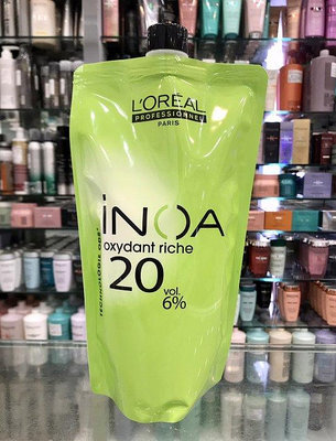 便宜生活館【燙染劑】萊雅 L OREAL iNOA 伊諾雅日系雙氧乳1000ML 6% 20V 公司貨(可搭配染膏使用)