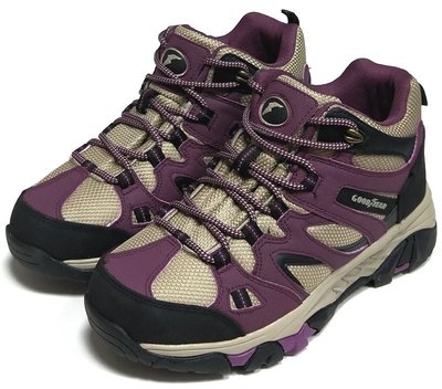 GOODYEAR 防水戶外郊山鞋/登山鞋 舒適鞋墊 180度夜間反光 森林之王W1 紫色GAWO02527
