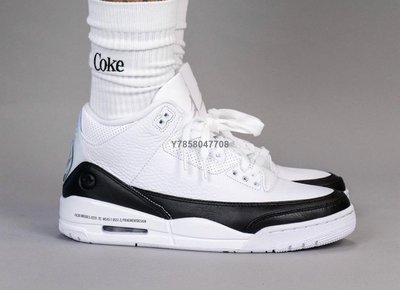 【正品】Air Jordan 3 AJ3 x fragment DA3595-100 黑白藤原浩大閃電籃球鞋男鞋