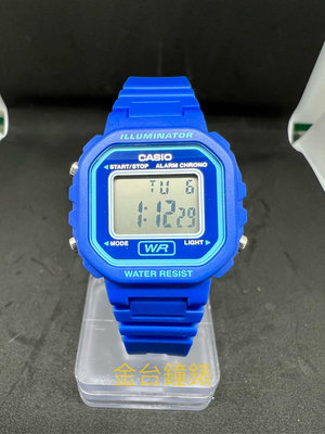 【金台鐘錶】CASIO卡西歐 學生錶 兒童數字錶 (藍) LA-20WH-2A