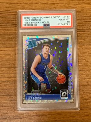 Luka Doncic RC Rated Rookie Fast Break Holo - PSA 10