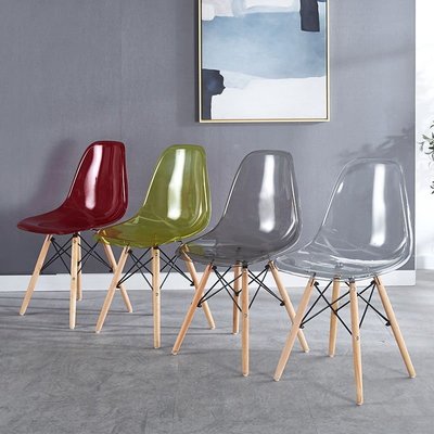 免運 透明椅子加厚塑料坐椅子家用靠背房間化妝小凳子北歐約餐椅