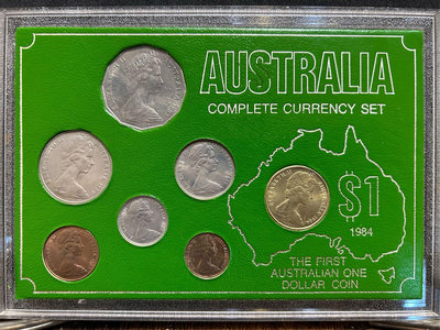 澳洲🇦🇺「1984年年度套幣（第一枚1元硬幣）」