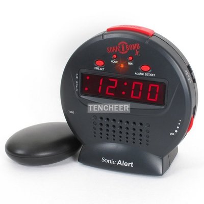 ＜TENCHEER＞ Sonic Alert SBJ525SS 震動鬧鐘 (含振動器)(盒裝) Boom Bomb Jr. 音波炸彈 鬧鈴 提醒器 SBJ525