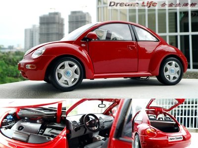 【Maisto 全新精品】1/18 Volkswagen New Beetle 福斯 經典金龜車~全新紅色,特惠~