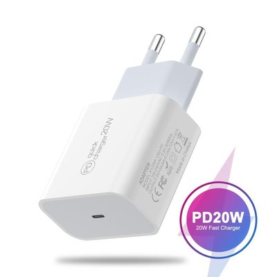 PD20W充電器美規 20w雙口快充充電頭QC3.0+PD適用于蘋果華為小米