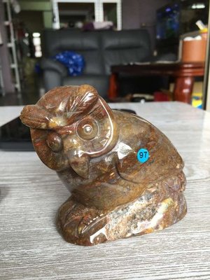GOZ海洋石雕貓頭鷹藍97