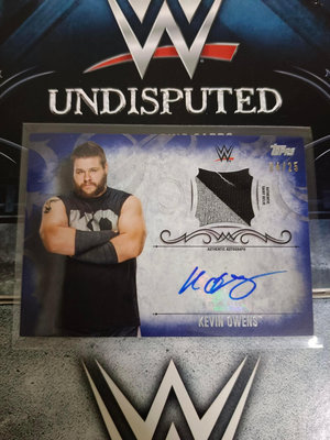 topps undipusted kevin owens 衣物patch 簽名卡