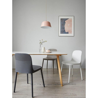 北歐新款網紅椅子餐椅北歐現代簡約創意休閑餐桌書房椅子家用臥室網紅靠背塑料椅