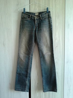 💜春降價💜EDWIN 503 WS女牛仔藍刷色直筒牛仔長褲 SIZE : 27(已售出勿下單)