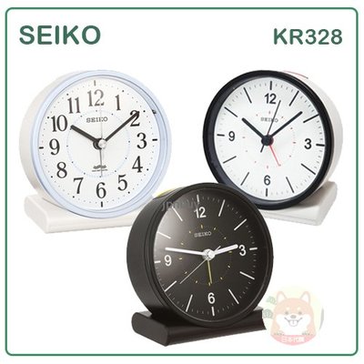 【現貨】日本 SEIKO 精工 電波 時鐘 鬧鐘 貪睡 指針 小夜燈 自動教正 電池式 三色 KR328