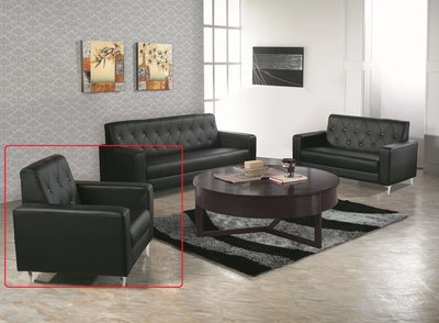 8號店鋪 森寶藝品傢俱f-07品味生活客廳系列157-1 標緻黑皮水鑽單人座沙發(#203)