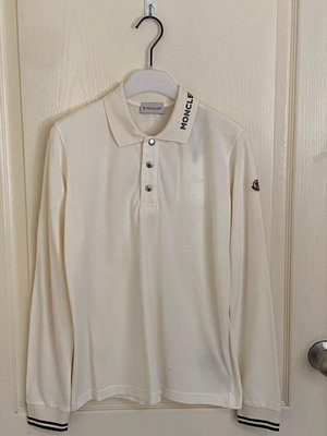 全新 Moncler logo-patch long-sleeved polo shirt 14A 現貨