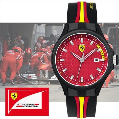 Scuderia Ferrari 法拉利 F1賽車錶盤設計男用腕錶-44mm/FA0830009