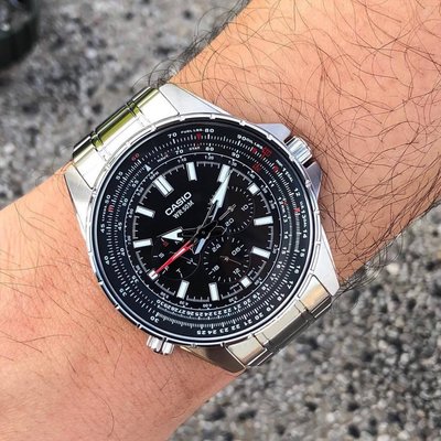 【金台鐘錶】CASIO 卡西歐 黑面 星期 日期 24小時 45mm (飛行錶)  MTP-SW320D-1A