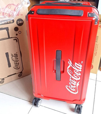 【紫晶小棧】可口可樂胖胖行李箱 經典紅 24吋 旅行箱 登機箱 收納 整理 休閒購物 收藏