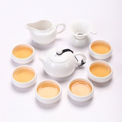 “正品”整套簡約茶具套裝家用功夫茶具青瓷鯉魚茶杯陶瓷茶壺蓋碗茶漏托組