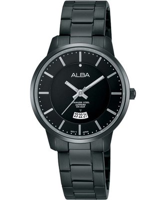 ALBA 藍寶石鏡面腕女錶(黑/30mm) VJ22-X203SD AH7G39X1