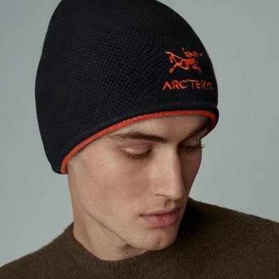 2023上新！特價推薦~ARCTERYX 始祖鳥新款  加絨加厚保暖毛線帽情侶款可兩面穿戴套頭帽