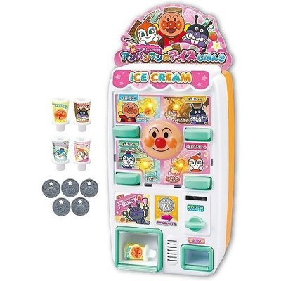 【唯愛日本】4975201181826 雪糕 冰棒 販賣機玩具 麵包超人 冰淇淋 電視卡通 販賣機 家家酒玩具 安全玩具