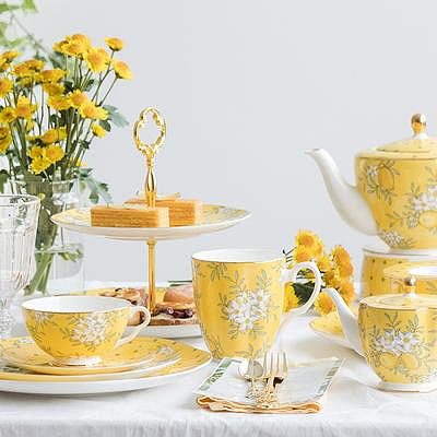 廠家出貨royal stoke檸檬樹咖啡杯 咖啡具套裝英式下午紅茶茶具杯子陶瓷