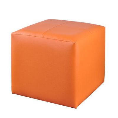 《百嘉美》 亮彩四方椅八色可選(橘) 沙發 和室椅 腳凳 台灣製造DF089-CH017