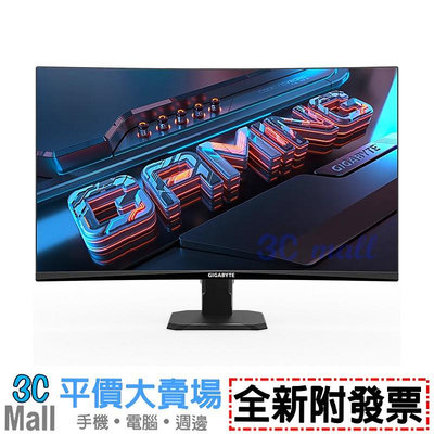 【全新附發票】技嘉 GS27FC 電競螢幕 (27型/FHD/180Hz/1ms/IPS/1500R)