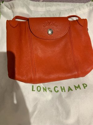 Longchamp紅色羊皮鞋背包