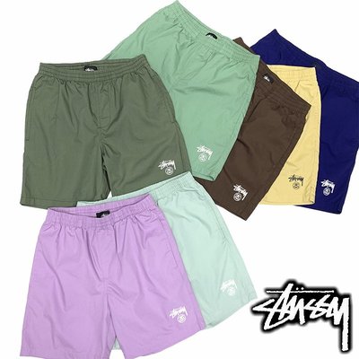 Cover Taiwan 官方直營 Stussy 嘻哈 休閒短褲 海灘褲 軍綠色 粉紫色 黃色 寶藍色 咖啡色 (預購)