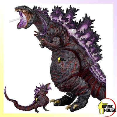 港版 NECA 2016 哥斯拉 Godzilla 覺醒新核子 哥吉拉 紫色哥斯拉（卡装）可動 手辦 公仔 PVC 擺飾
