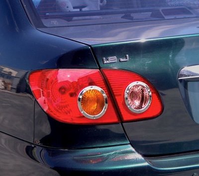 圓夢工廠 Toyota Altis 9代 2001~2007 改裝 鍍鉻銀 車燈框飾貼 後燈圓框 尾燈內圓框