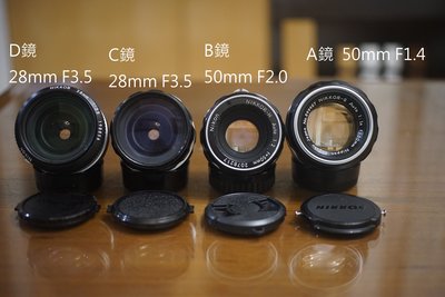 【售】Nikon Nikkor non-Ai接口50mm F1.4, 50mm 2.0 28mm F3.8 FTn好搭檔