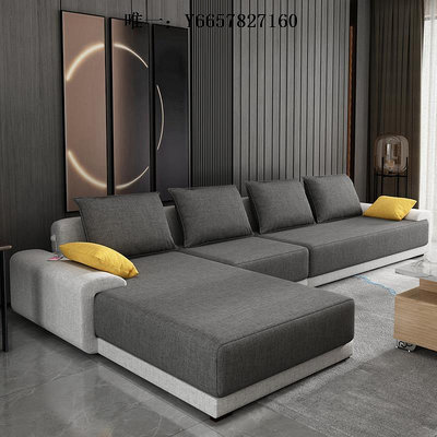 布藝沙發北歐棉麻布藝沙發客廳簡約現代大小戶型乳膠科技布沙發直排可拆洗懶人沙發