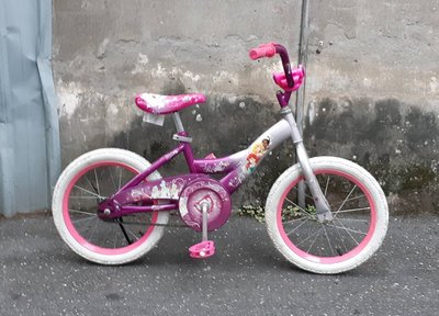 二手~HUFFY 迪士尼正版授權 公主 16吋 兒童腳踏車 兒童自行車 單車 童車(後腳踩踏煞車)~~功能正常