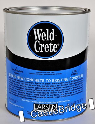 +CastleBridge+ Weld-Crete® 高強度新舊水泥接著劑磁磚黏著劑修繕DIY（一加侖）美國原裝進口