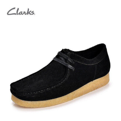 Connie#clarks其樂男鞋經典復古低幫生膠底舒適真皮系帶袋鼠鞋男Wallabee氣質經典