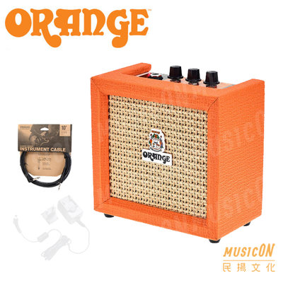 【民揚樂器】Orange Crush MINI 3瓦 迷你電吉他音箱 電貝斯音箱 可裝電池 內建調音器 優惠加購美國導線