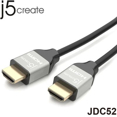 【MR3C】含稅附發票 j5 create JDC52 4K HDMI2.0認證公對公訊號線 2M